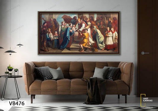 Tranh Đức Mẹ Giao Con Vào Đền Thánh - VB476