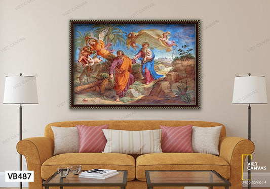 Tranh Phong Cảnh Con Người Với Thiên Nhiên - VB487