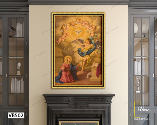 Tranh Thiên Thần Truyền Tin Cho Đức Mẹ Chịu Thai - VB502