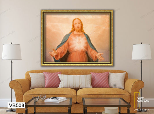 Tranh Chúa Giang Rộng Vòng Tay Với Chúng Nhân - VB508