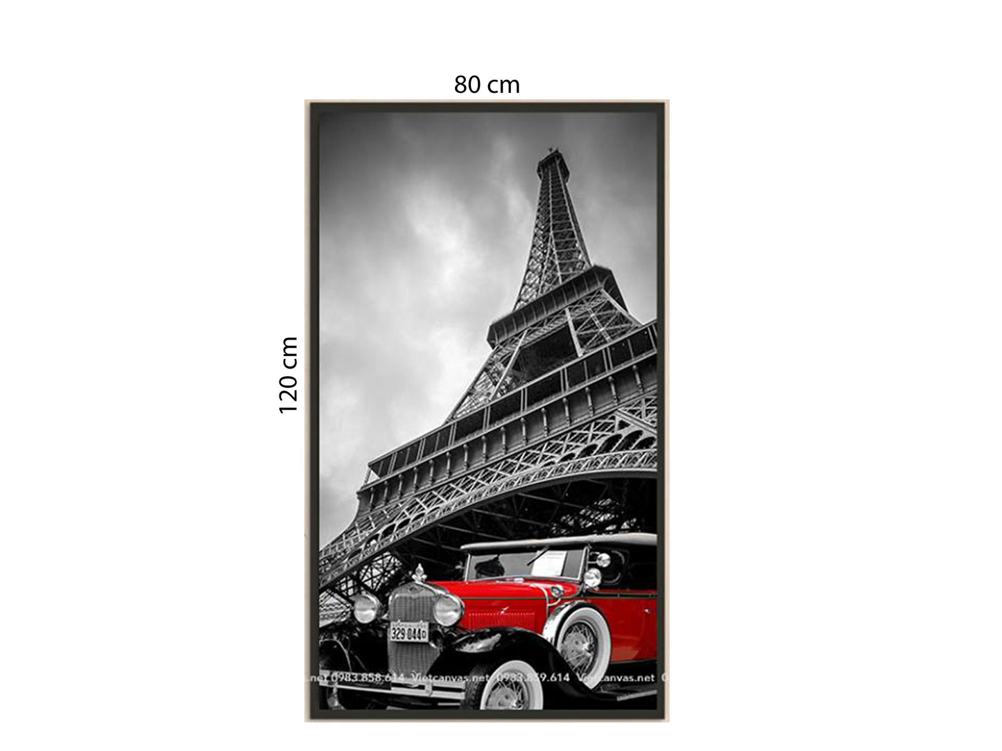 Tranh Paris Và Chiếc Xe Đỏ - HD428