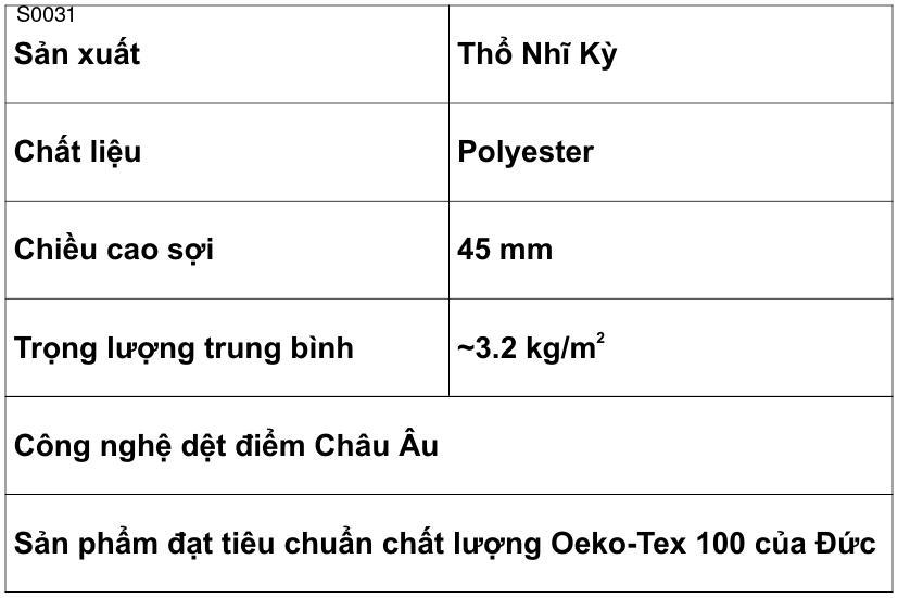 Thảm Lông Xù Cao Cấp Họa Tiết Hình Vuông - S0031