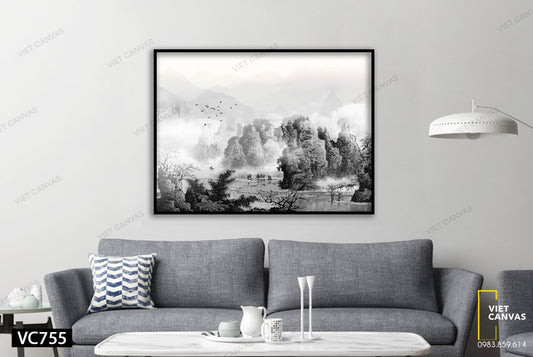 Tranh Khu Rừng Xám Màu - VC755