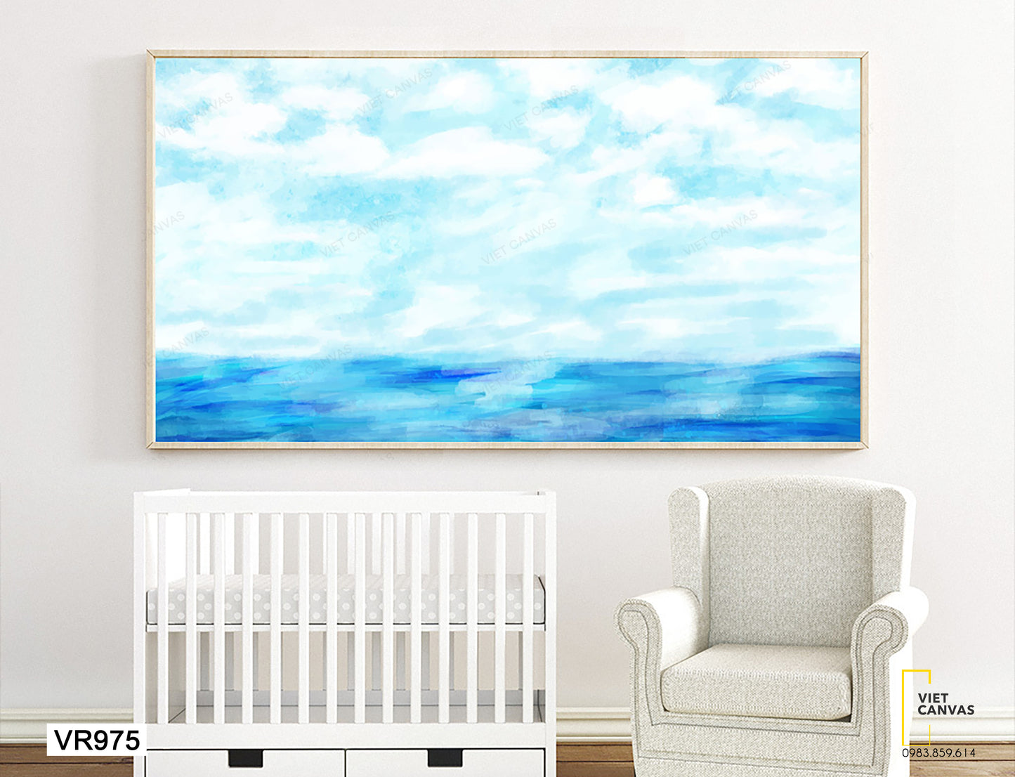Tranh Biển Xanh Và Mây Trắng - VR975