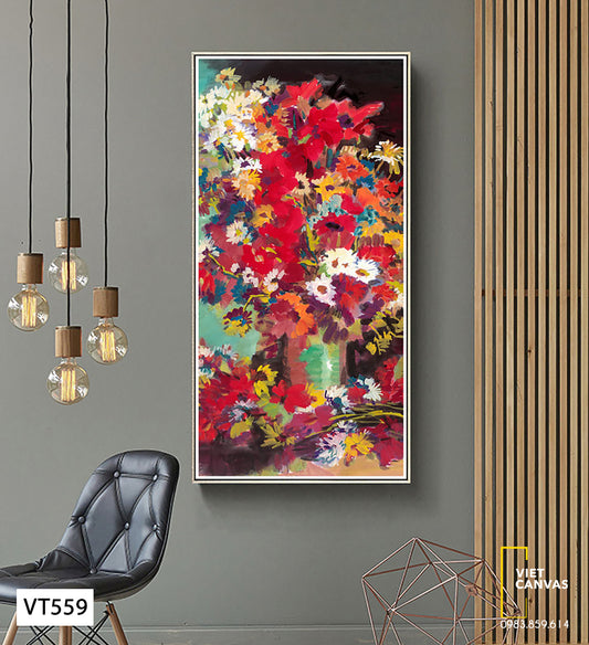 Tranh Bình Hoa Nở Rộ - VT559