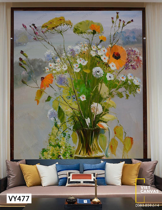 Tranh Bình Hoa Sặc Sỡ - VY477