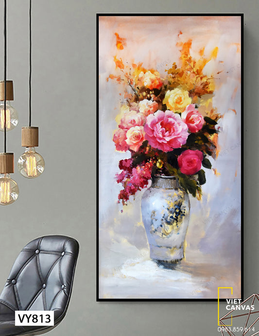 Tranh Bình Hoa Tươi Thắm - VY813