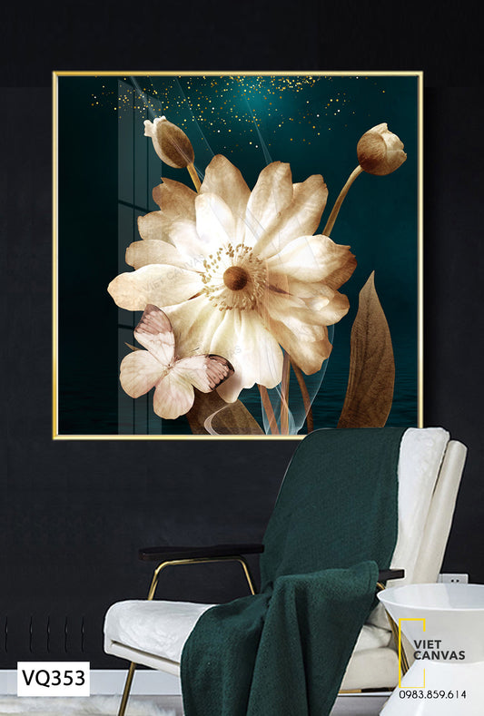 Tranh Bông Hoa Và Bươm Bướm - VQ353