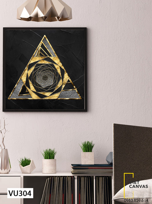 Tranh Bông Hoa Và Hình Tam Giác - VU304