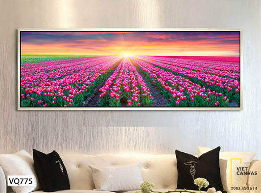 Tranh Cánh Đồng Hoa Tulip - VQ775