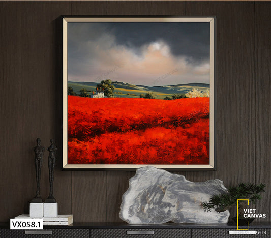 Tranh Cánh Đồng Quê Rực Rỡ - VX058.1
