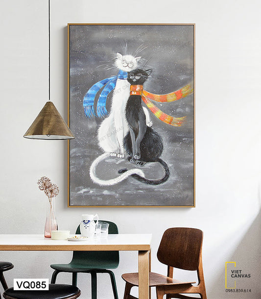 Tranh Cặp Đôi Mèo - VQ085