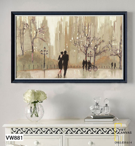 Tranh Cặp Đôi Tản Bộ - VW881