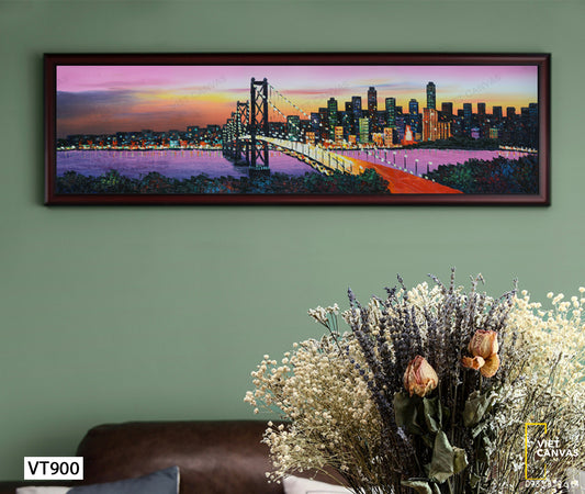 Tranh Cây Cầu Và Thành Phố - VT900