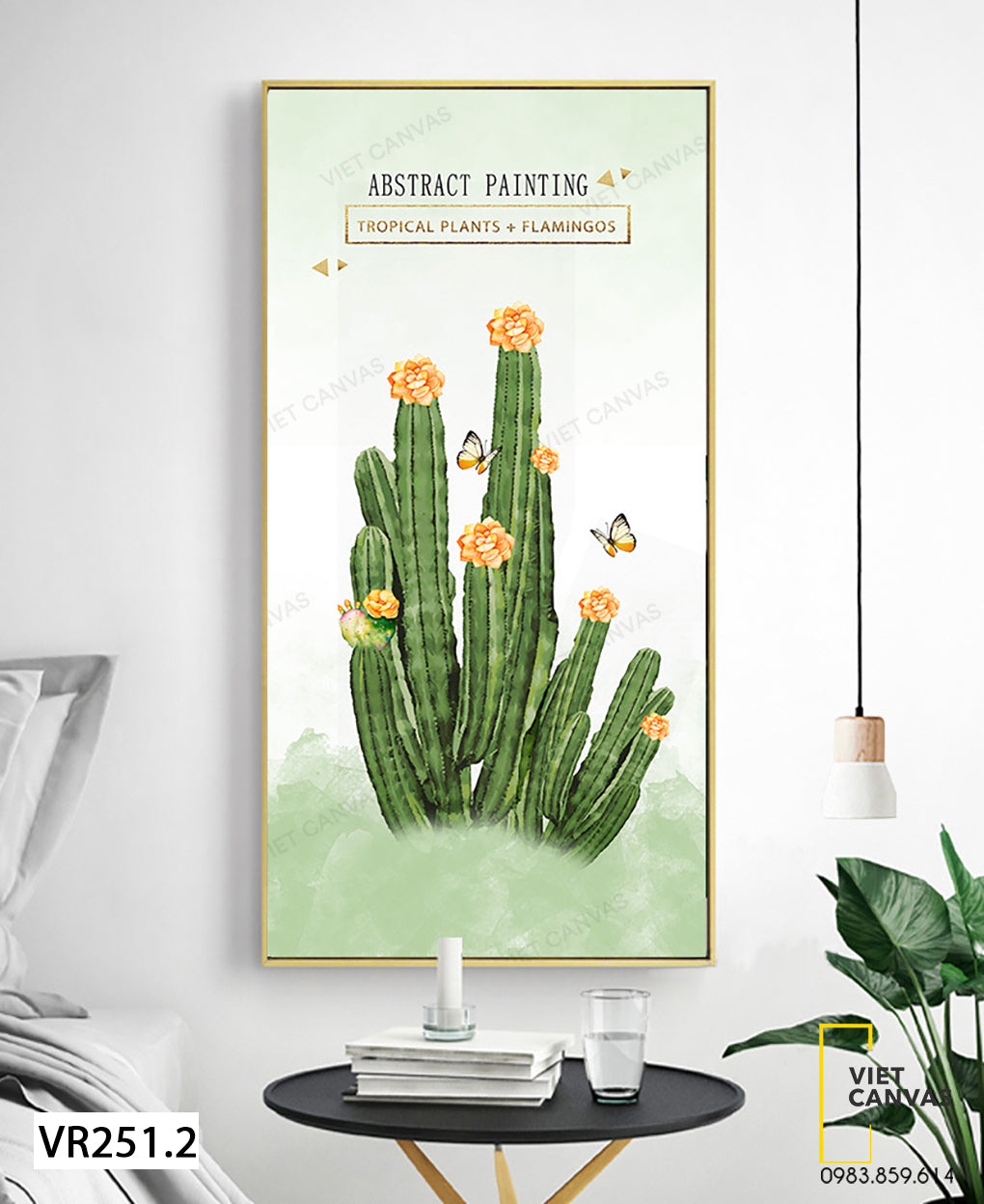 Tranh Cây Hoa Và Bươm Bướm - VR251.2