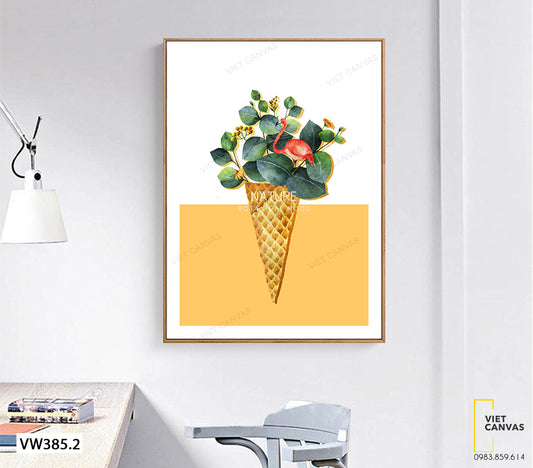 Tranh Cây Kem Và Lá Cây - VW385.2