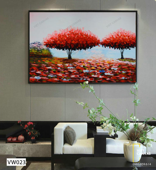 Tranh Cây Lá Đỏ - VW023