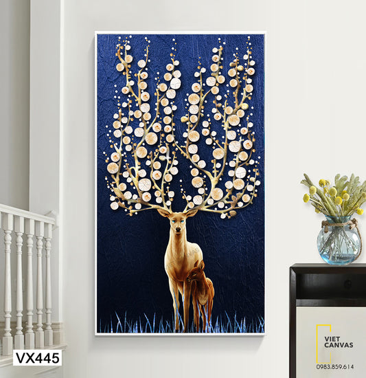 Tranh Cha Con Nhà Hươu - VX445