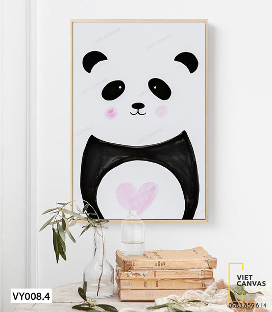 Tranh Chân Dung Chú Gấu Trúc - VY008.4