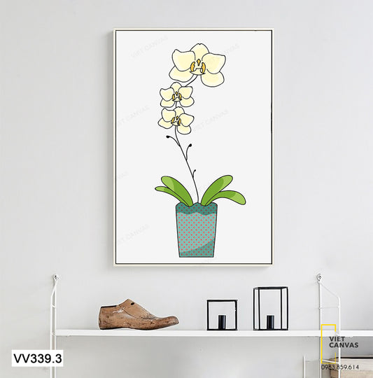 Tranh Chậu Hoa Lan - VV339.3
