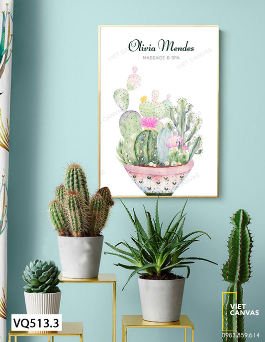 Tranh Chậu Xương Rồng - VQ513.3