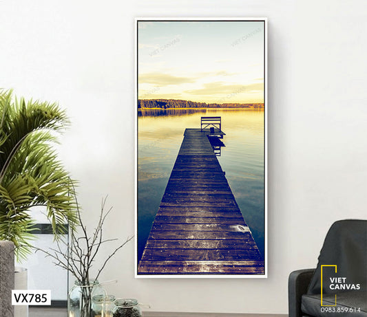 Tranh Chiếc Thuyền Bắc Ra Sông - VX785