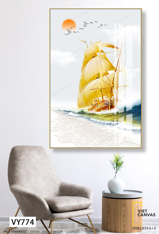 Tranh Chiếc Thuyền Vàng - VY774