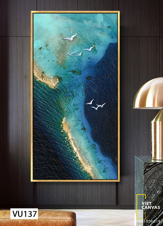 Tranh Chim Bay Trên Biển - VU137