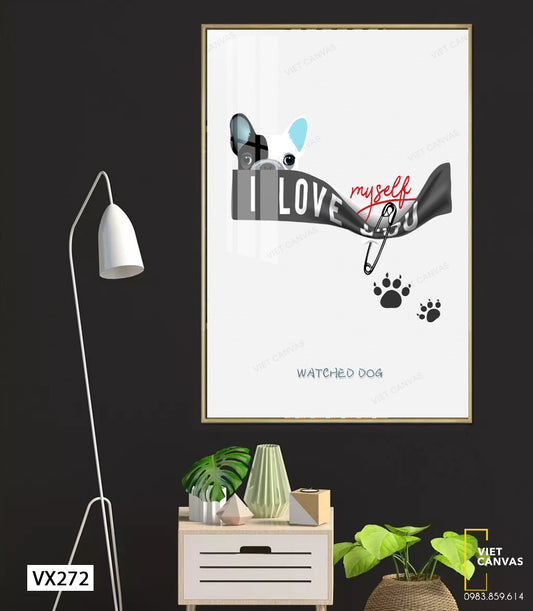 Tranh Chú Chó Dễ Thương - VX272