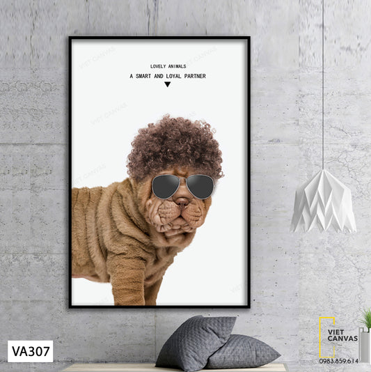 Tranh Chú Chó Tóc Xù - VA307