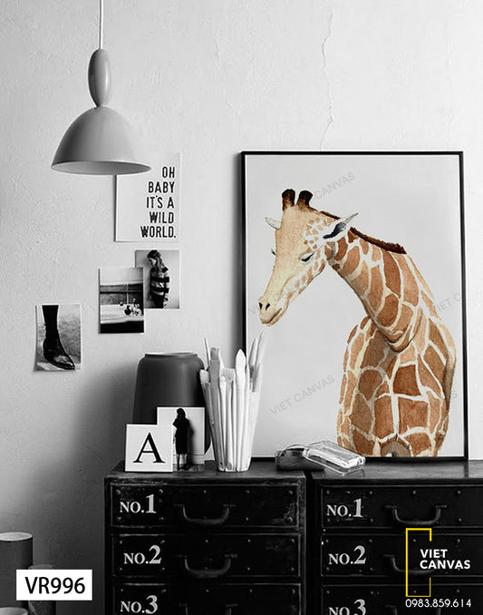 Tranh Chú Hươu Cao Cổ - VR996