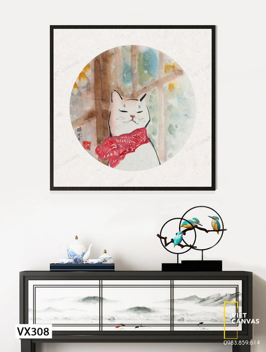 Tranh Chú Mèo Đáng Yêu - VX308