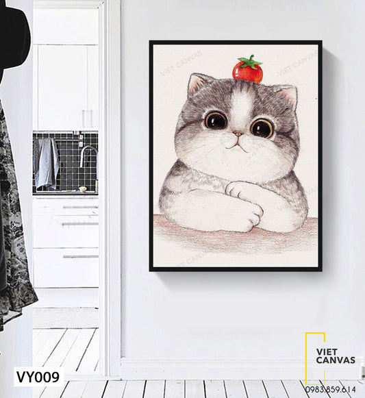 Tranh Chú Mèo Dễ Thương - VY009