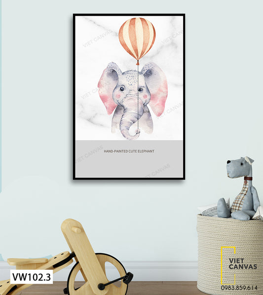 Tranh Chú Voi Dễ Thương - VW102.3
