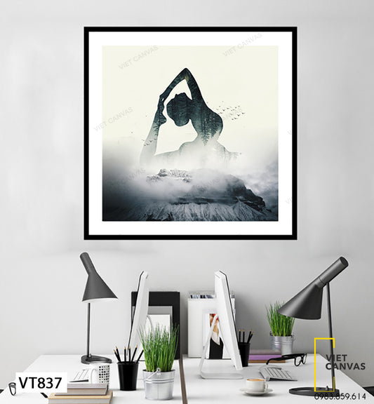 Tranh Cô Gái Tập Yoga - VT837