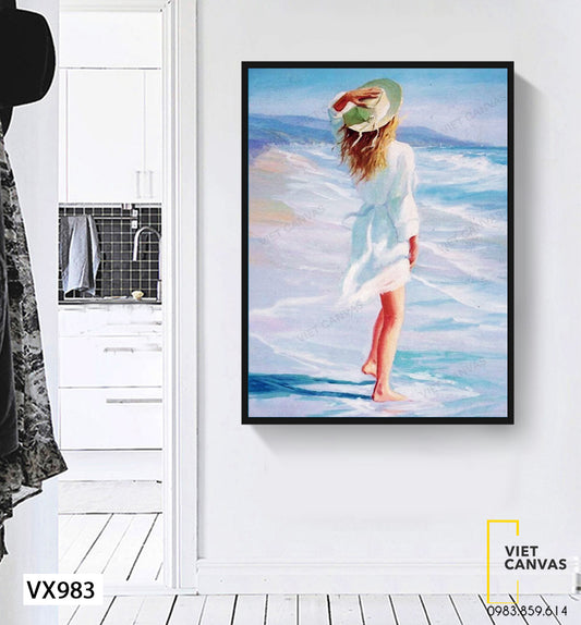Tranh Cô Gái Và Biển - VX983