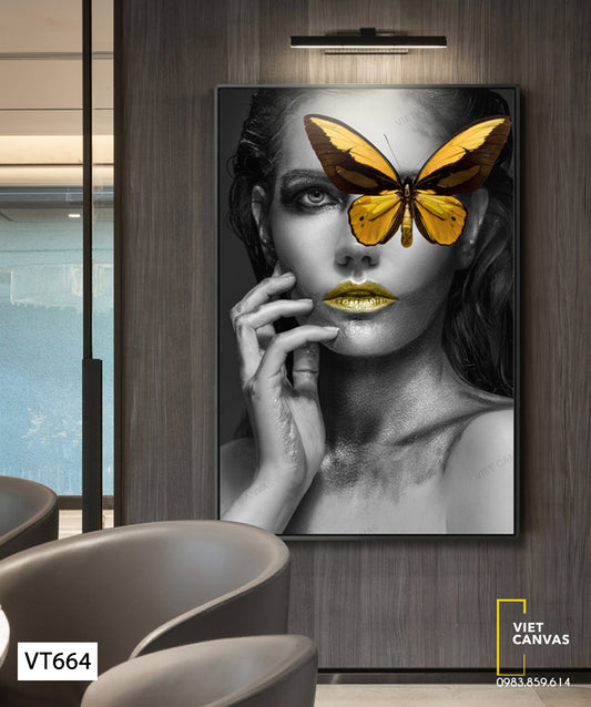 Tranh Cô Gái Và Bươm Bướm - VT664