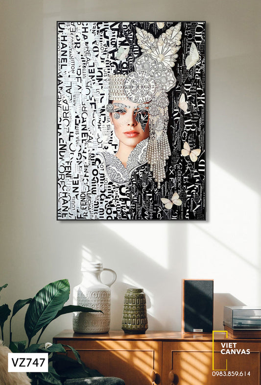 Tranh Cô Gái Với Đàn Bướm - VT089