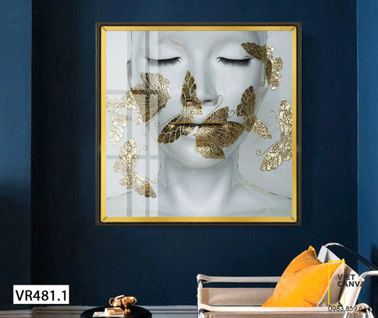 Tranh Cô Gái Và Đàn Bướm - VR481.1