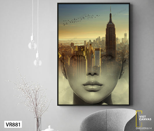 Tranh Cô Gái Và Tòa Nhà Empire State - VR881