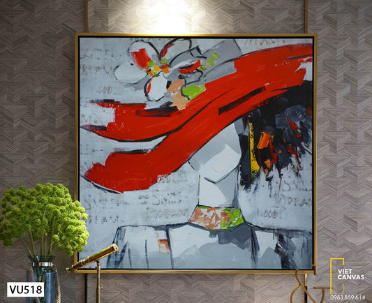 Tranh Cô Gái Với Nón Đỏ - VU518