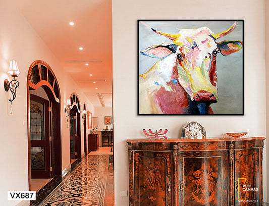 Tranh Con Bò Đặc Sắc - VX687