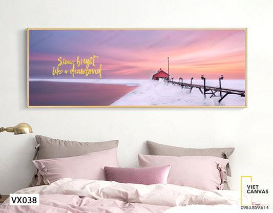 Tranh Con Sông Mùa Đông - VX038