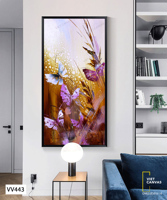 Tranh Đàn Bướm Bay Giữa Đồng Cỏ - VV443