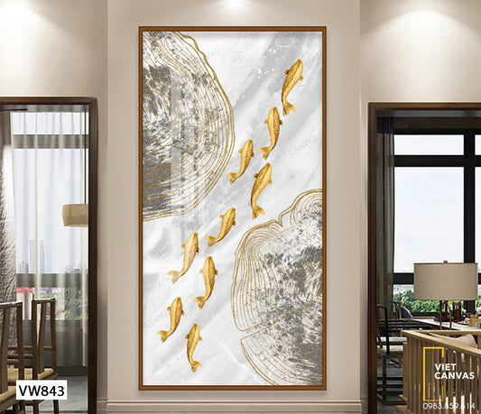 Tranh Đàn Cá Bên Gân Gỗ - VW843