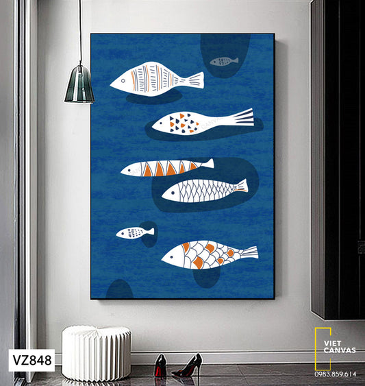 Tranh Đàn Cá Bơi Lượn - VZ848