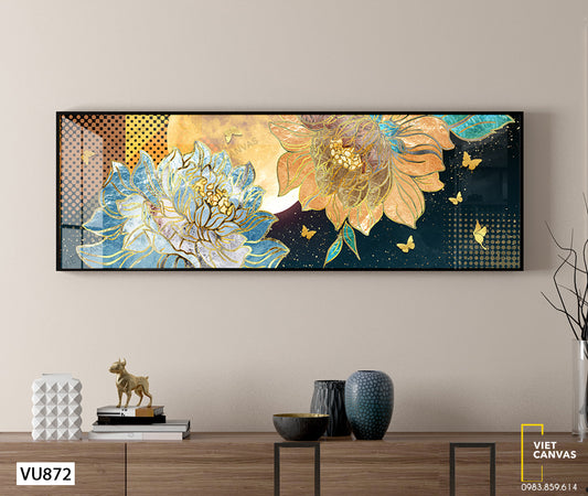 Tranh Đóa Hoa Và Bươm Bướm - VU872
