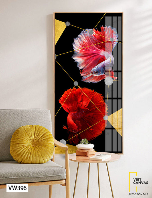 Tranh Đôi Cá Đỏ Ấn Tượng - VW396