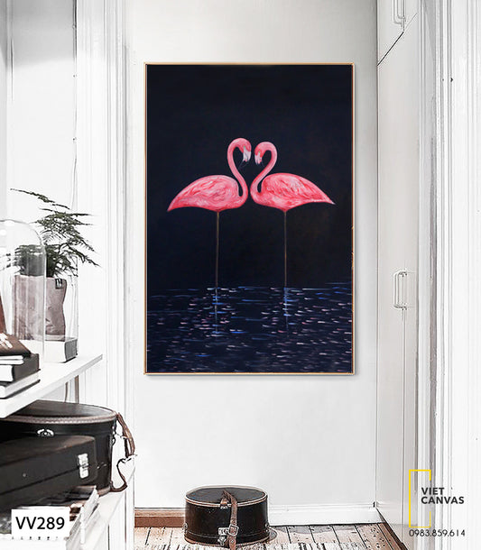 Tranh Đôi Chim Hồng Hạc - VV289