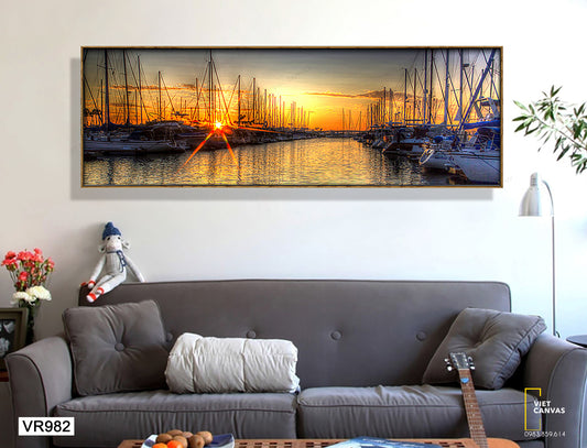 Tranh Dòng Sông Lúc Hoàng Hôn - VR982